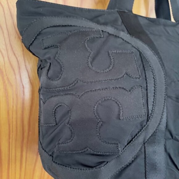 Tory Burch Penn Nylon Zip Tote - Black - Medium - Picture 2 of 11